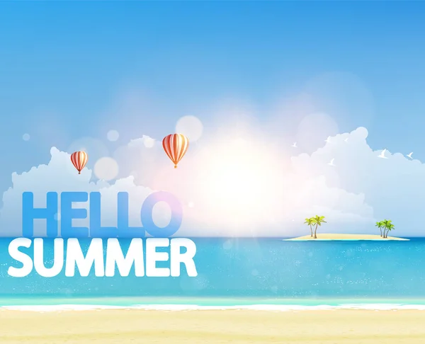 Say Hello to Summer poster — Stock Vector