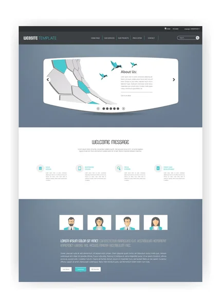 Conception moderne de modèle de site Web — Image vectorielle