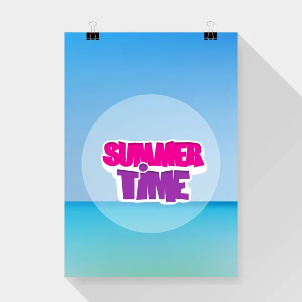 Sommerzeit-Typografie-Design — Stockvektor