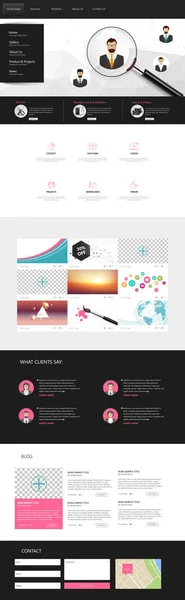 Modèle de site Web moderne d'une page — Image vectorielle