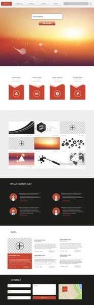 Plantilla de sitio web moderna de una página — Archivo Imágenes Vectoriales