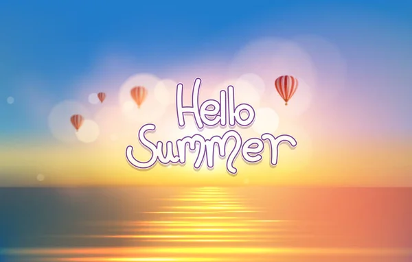 Saluda al cartel de verano — Archivo Imágenes Vectoriales