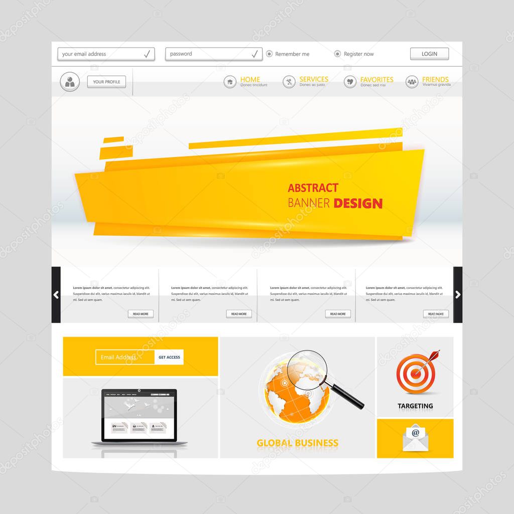 Modern Website template design