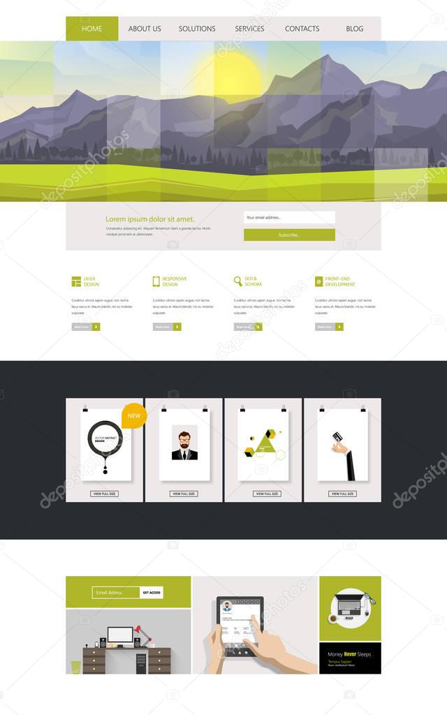 Eco Business page website template.