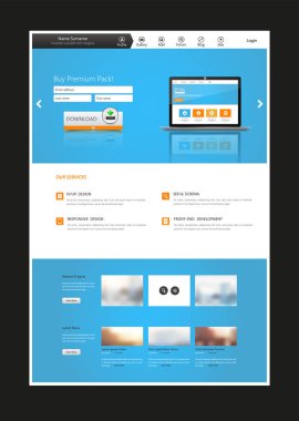 Web sitesi tasarım şablonu 