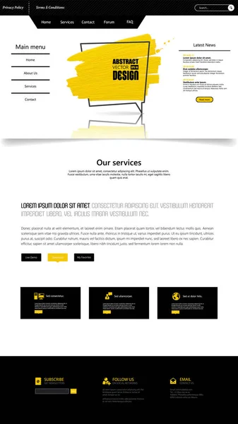 Website ontwerpsjabloon — Stockvector