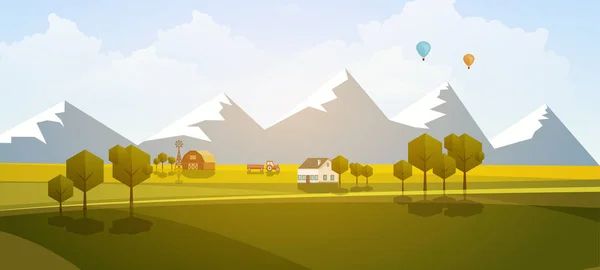 Hermoso paisaje alpino — Vector de stock