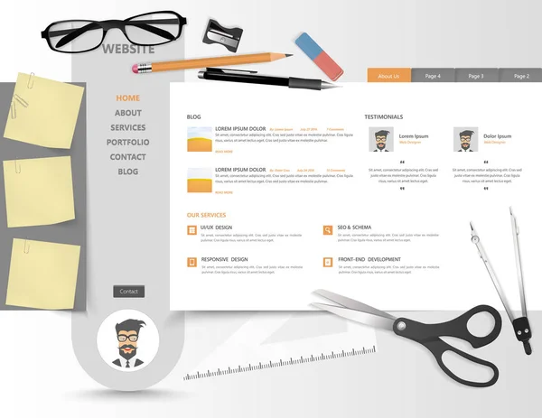 Modèle de conception de site Web — Image vectorielle