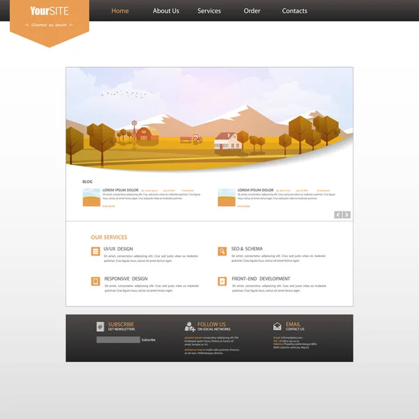 ウェブサイトのデザインテンプレート — ストックベクタ