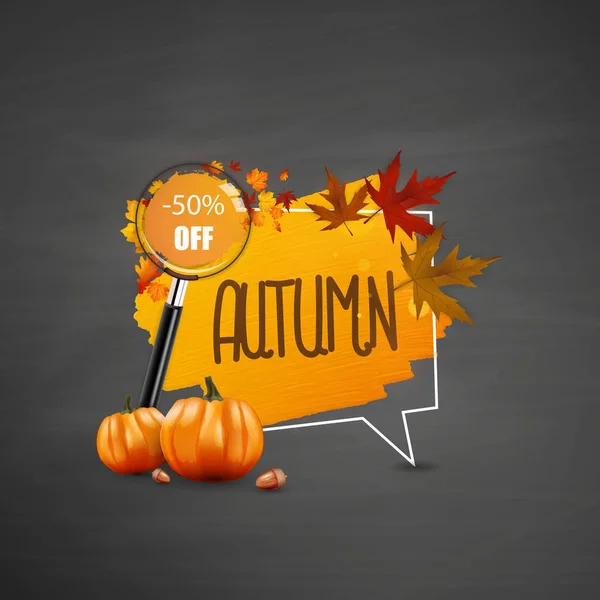 Banner de venda de outono —  Vetores de Stock