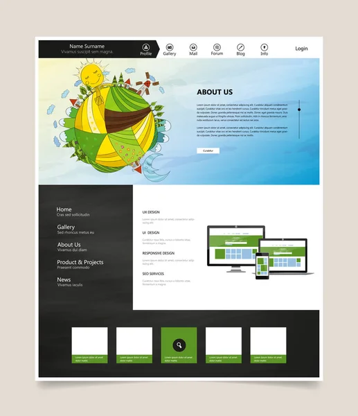 Plantilla de diseño web — Vector de stock