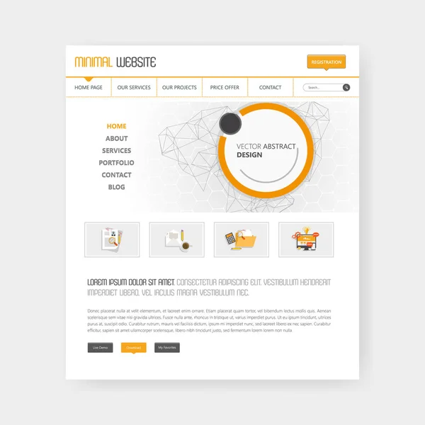 Modèle de conception de site Web — Image vectorielle