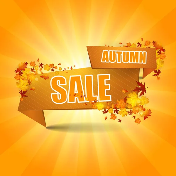 Autumn sale banner — Stock Vector