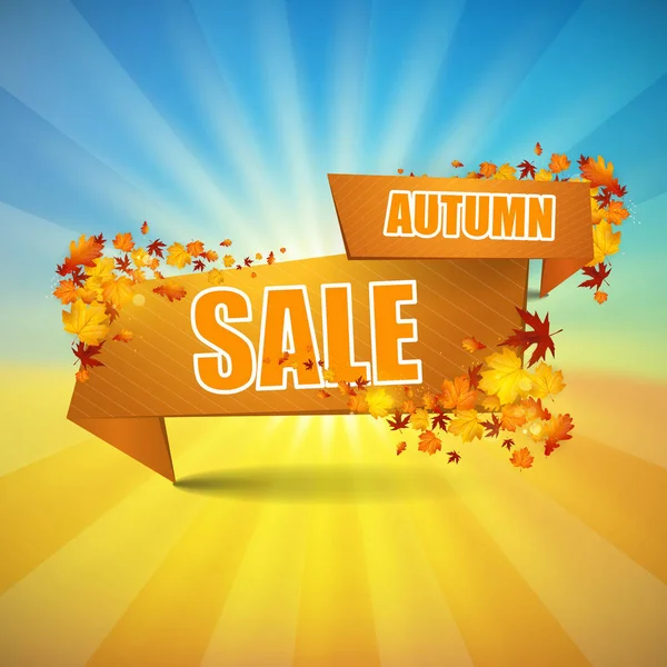 Autumn sale banner — Stock Vector