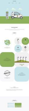 electrocar araç ile broşür şablonu