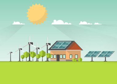 Güneş enerjisi broşür şablonu