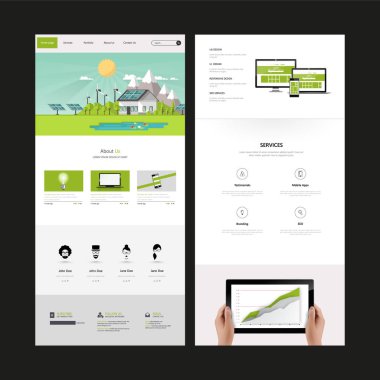 Güneş enerjisi broşür şablonu