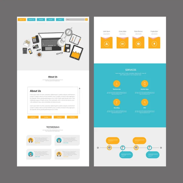 웹 사이트 디자인 템플릿 — 스톡 벡터