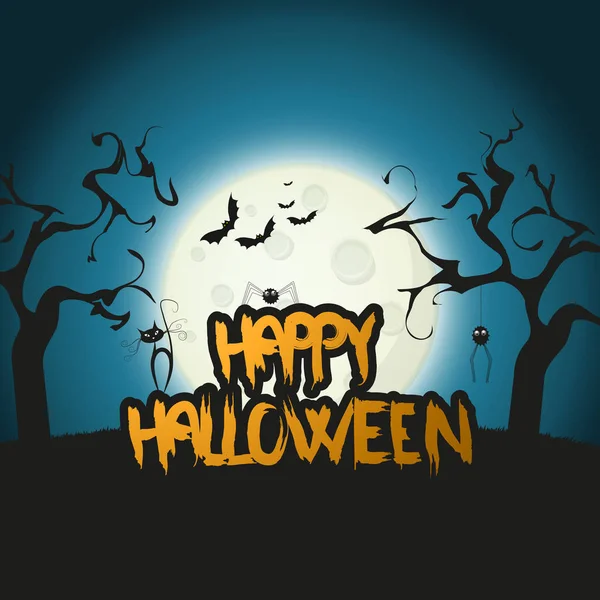 Šťastný halloween plakát — Stockový vektor
