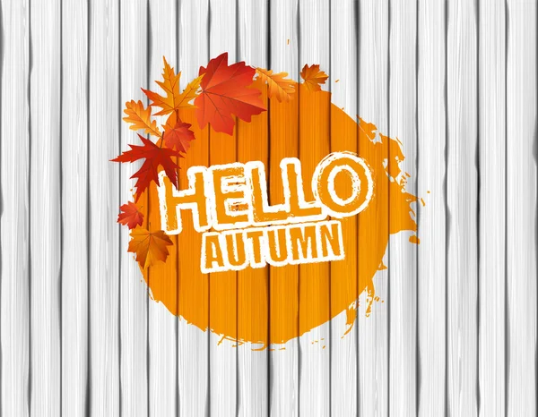 Hola bandera de otoño — Vector de stock