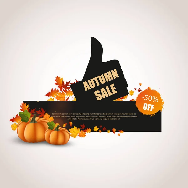 Autumn Sale banner — Stock Vector
