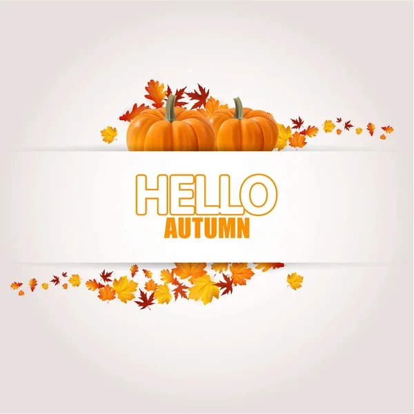 Bonjour bannière d'automne — Image vectorielle