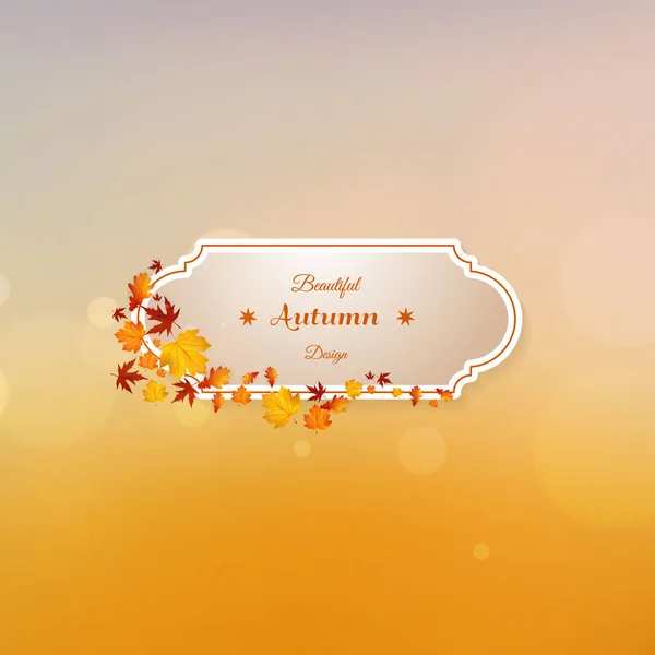 Hermoso diseño de otoño — Vector de stock