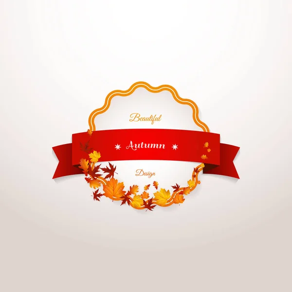 Hermoso diseño de otoño — Vector de stock