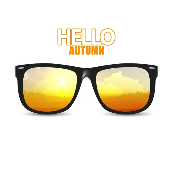Hello Autumn banner — Stock Vector