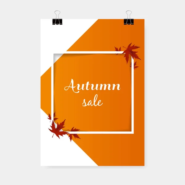 Bannière de vente d'automne — Image vectorielle