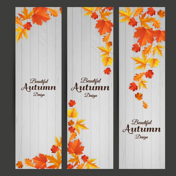 Bellissime carte di design autunno — Vettoriale Stock
