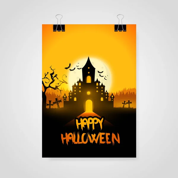 Buon poster di Halloween — Vettoriale Stock