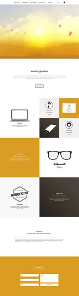 Website ontwerpsjabloon — Stockvector