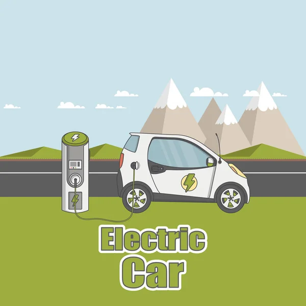 Electrocar 차량 브로셔의 서식 파일 — 스톡 벡터