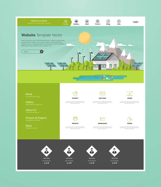 Template of solar energy brochure — Stock Illustration Template of solar energy brochure Stock Vector