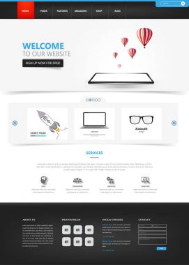 Temizlik Modern Web sitesi arayüzü şablonu