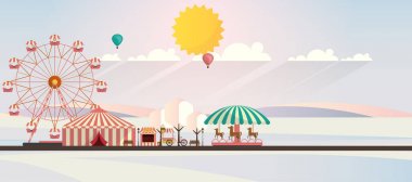 Kış gündüz lunaparkta