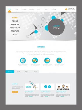 Temizlik Modern Web sitesi arayüzü şablonu