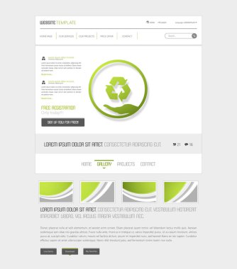 Eko sayfa web sitesi şablonu