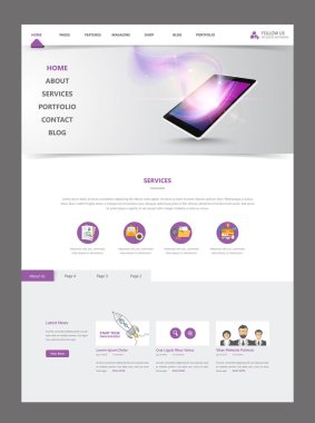 Temizlik Modern Web sitesi arayüzü şablonu