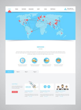 Mavi daire sunu şablonları