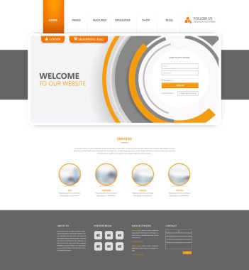Temizlik Modern Web sitesi arayüzü şablonu