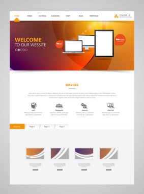 Web sitesi şablonu - vektör tasarımı