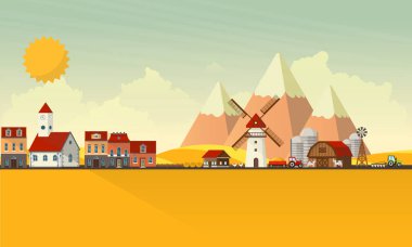 Kırsal çiftlik manzara.