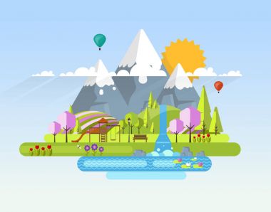 Bahar Bahçesi, yatay.