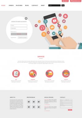 Temizlik Modern Web sitesi arayüzü şablonu 