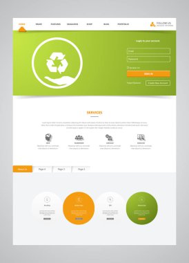 Çevre temizlik Web sitesi arayüzü şablonu