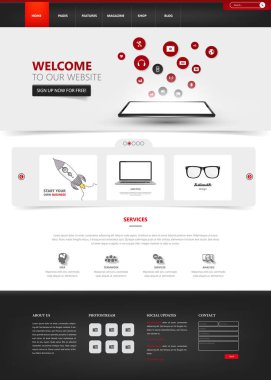 Temizlik Modern Web sitesi arayüzü şablonu