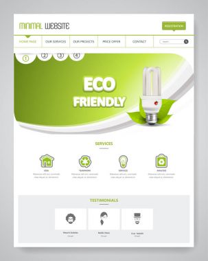 Eko sayfa web sitesi şablonu