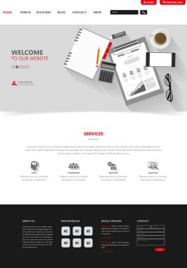 Temizlik Modern Web sitesi arayüzü şablonu